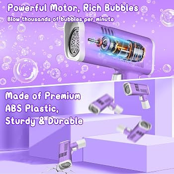 Vextronic Bubble Gun, Automatic Bubble Machine for Toddlers with LED Light, Leak-Proof Bubble Blo... | Amazon (US)