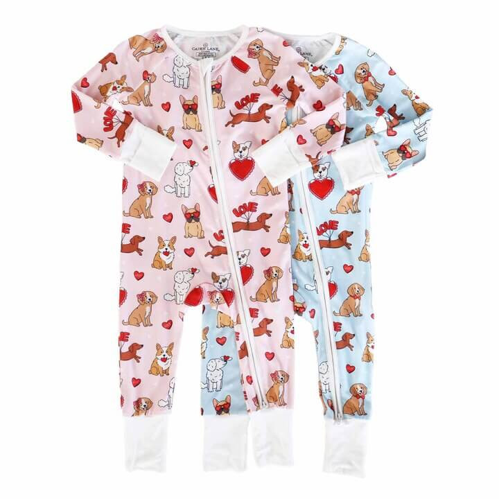 Valentine's Day Convertible Zip Rompers | Caden Lane