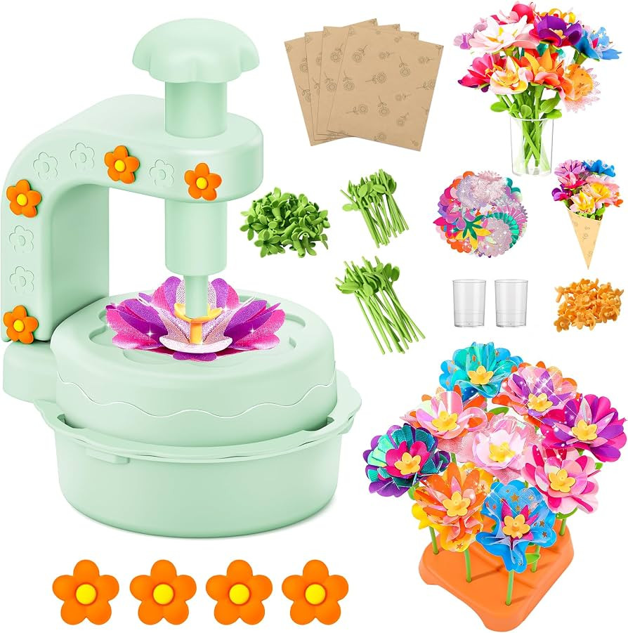Fabric Flower Bouquets Toys,DIY Craft Kits for Kids,Arts and Crafts Toy for 3+ Year Old Girls,Flo... | Amazon (US)