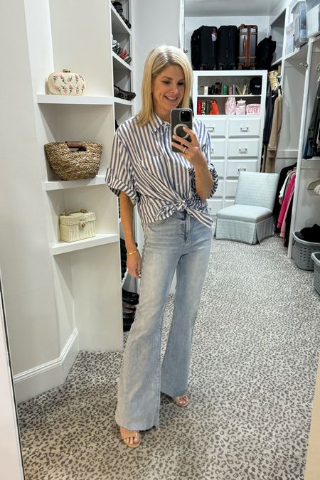 Super cute top for spring. Size S. 
Also love this high waisted jeans! Size 28

#LTKstyletip #LTKfindsunder100 #LTKSeasonal