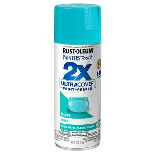 Rust-Oleum Painter's Touch 2X 12 oz. Gloss Seaside General Purpose Spray Paint-334050 - The Home ... | The Home Depot