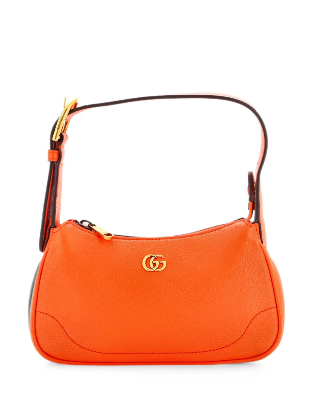 Gucci Pre-Owned Aphrodite Leather Mini shoulder bag - Orange | Farfetch Global