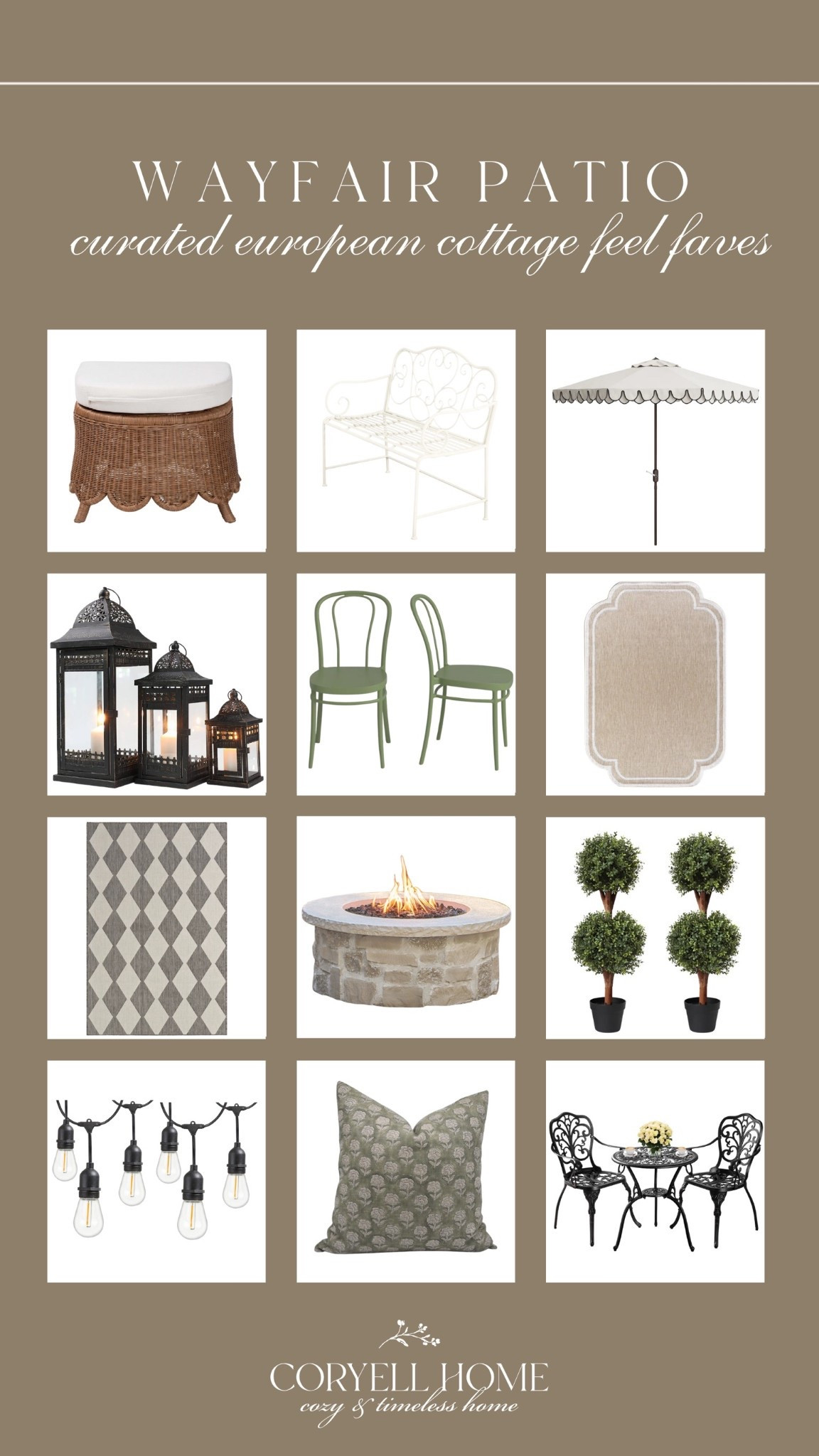 Wayfair patio favorites, inspired by a European cottage feel! 🤍 Wayfair finds, Wayfair home 

#LTKHome #LTKFindsUnder50 #LTKFindsUnder100