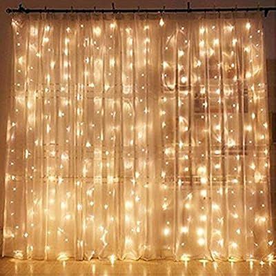 Twinkle Star 300 LED Window Curtain String Light Wedding Party Home Garden Bedroom Outdoor Indoor... | Amazon (US)