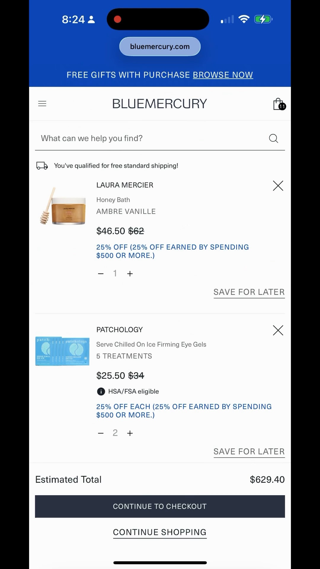 What’s in my @Bluemercury cart! Sale ends tonight!
