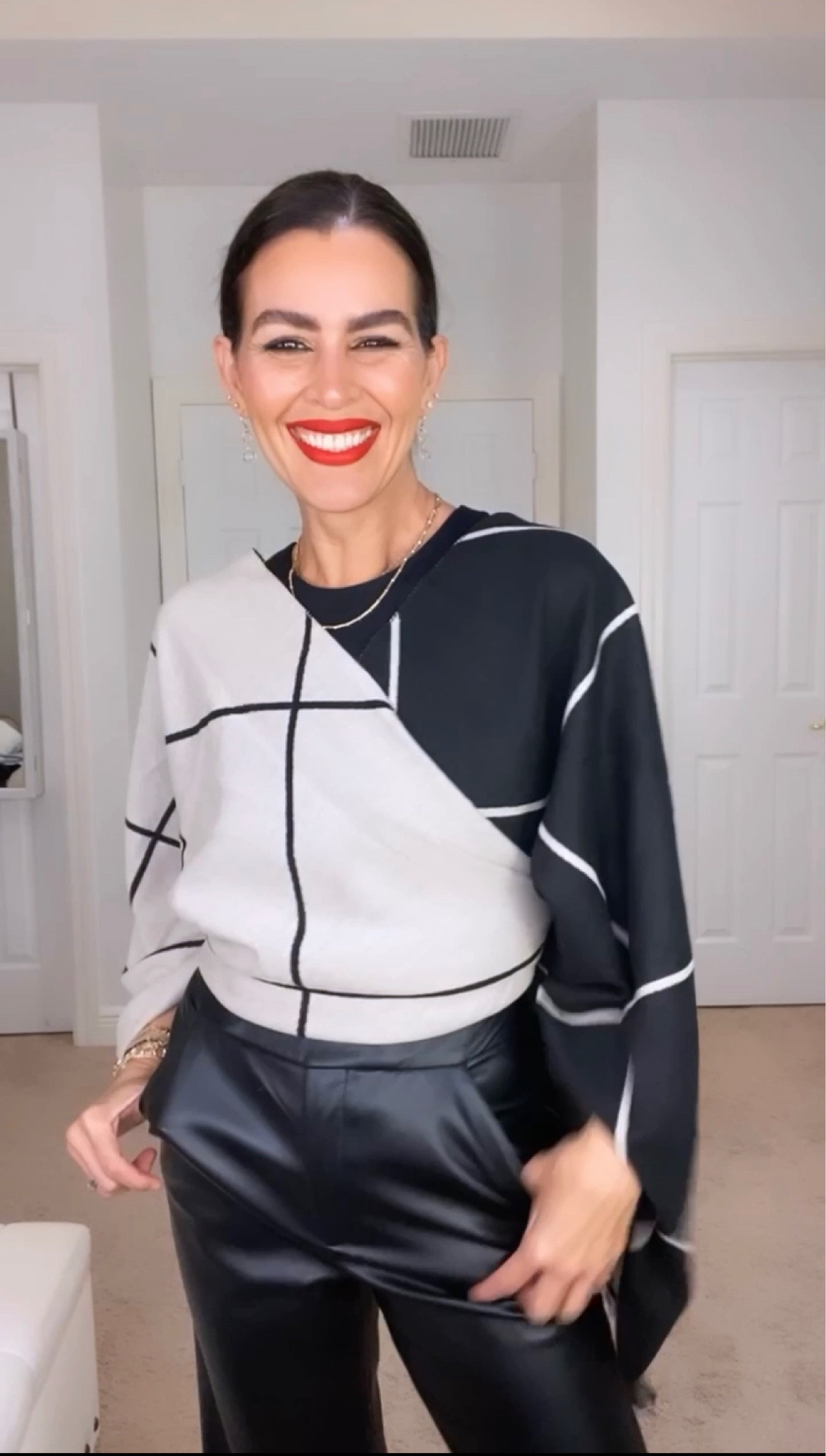 DIY top with a scarf! Wearing a size S in the bodysuit from express and 4 in the faux leather pants, both on sale!! Scarf is double sided from amazon and only $20. Lipstick is “feels so grand”.

#LTKsalealert #LTKstyletip #LTKFind