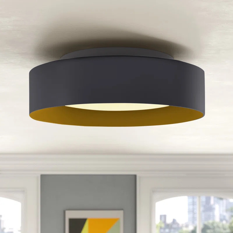 Davyn 3 - Light 16'' Simple Drum Flush Mount | Wayfair North America