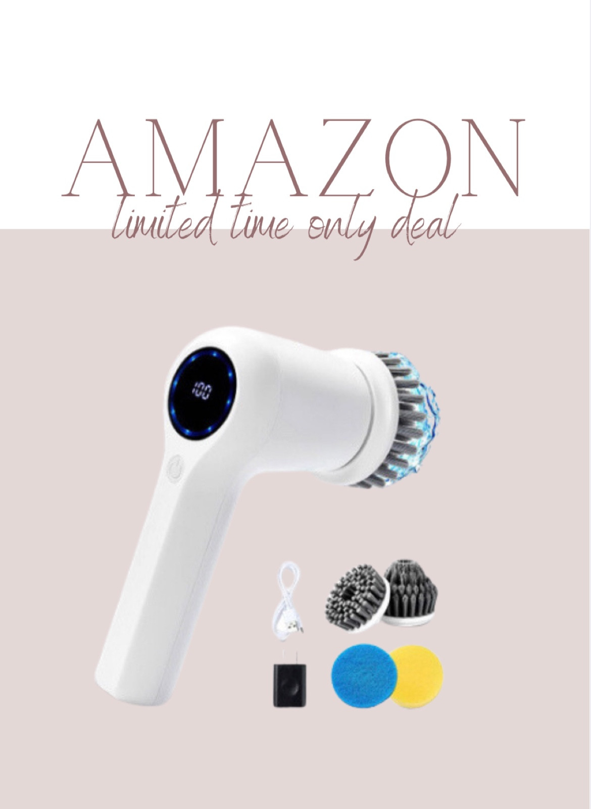 Amazon limited time only deal
Hand held electric scrub brush
Electric spin scrubber

#LTKsalealert #LTKhome #LTKFind