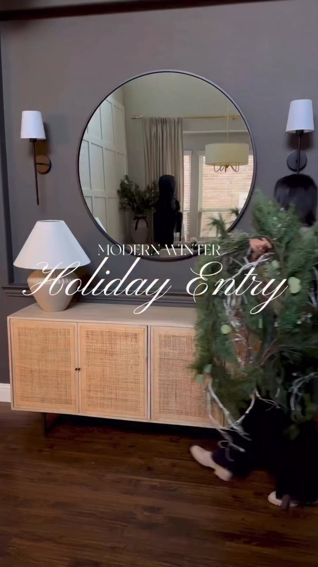 Went with a modern winter look for the entryway this year.  Clean lines, lots of greenery, and a little sparkle to welcome the season. 

#modernwinterdecor #holidayentryway #christmasdecorinspo #entrywaydecor #holidayinspo

#LTKHoliday #LTKHome #LTKSeasonal