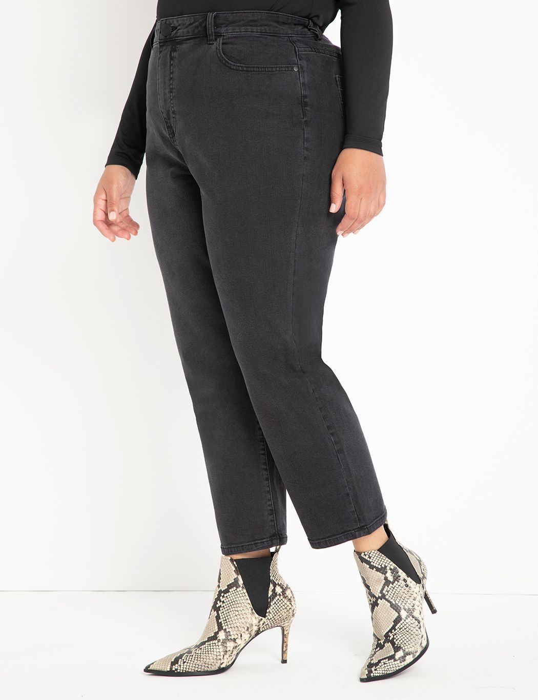 Crop Stretch Mom Jean | Eloquii