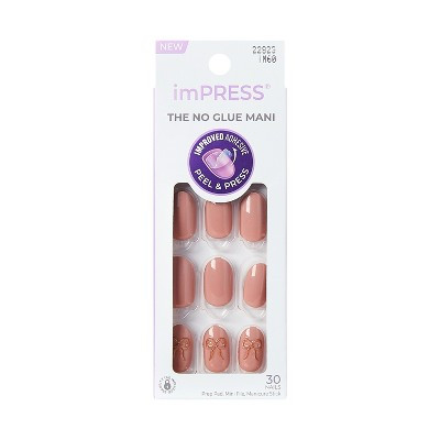 KISS Nails imPRESS Design Press-On Fake Nails - Short Oval - Close to you - 33ct | Target