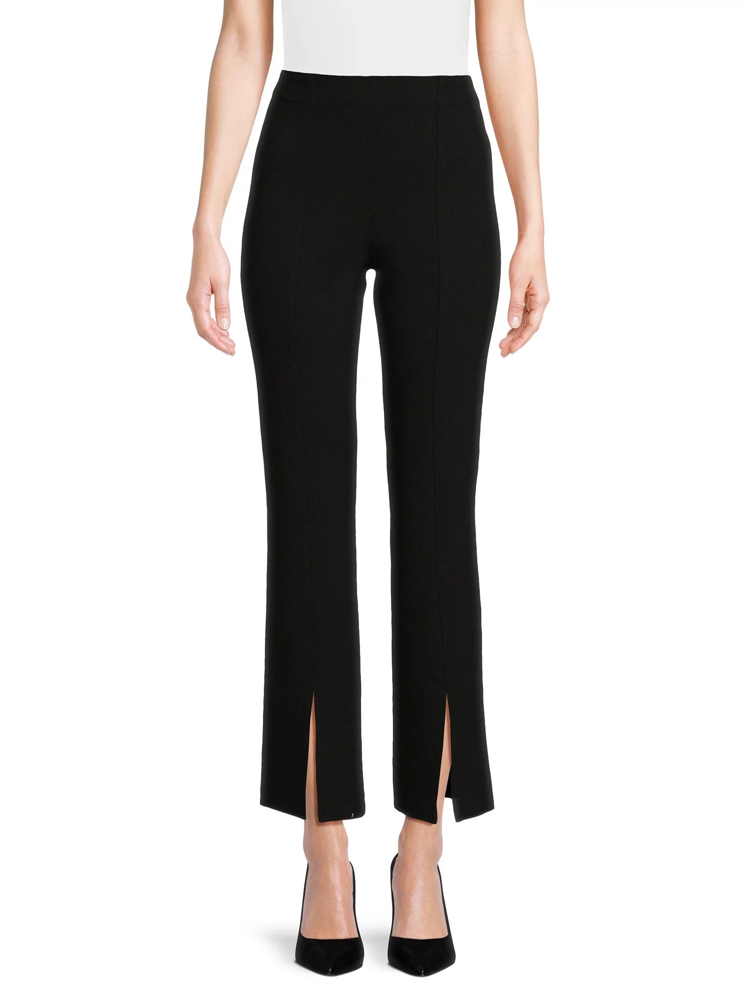 Time and Tru Women's Flare Ponte Pants, 30" Inseam for Regular | Walmart (US)