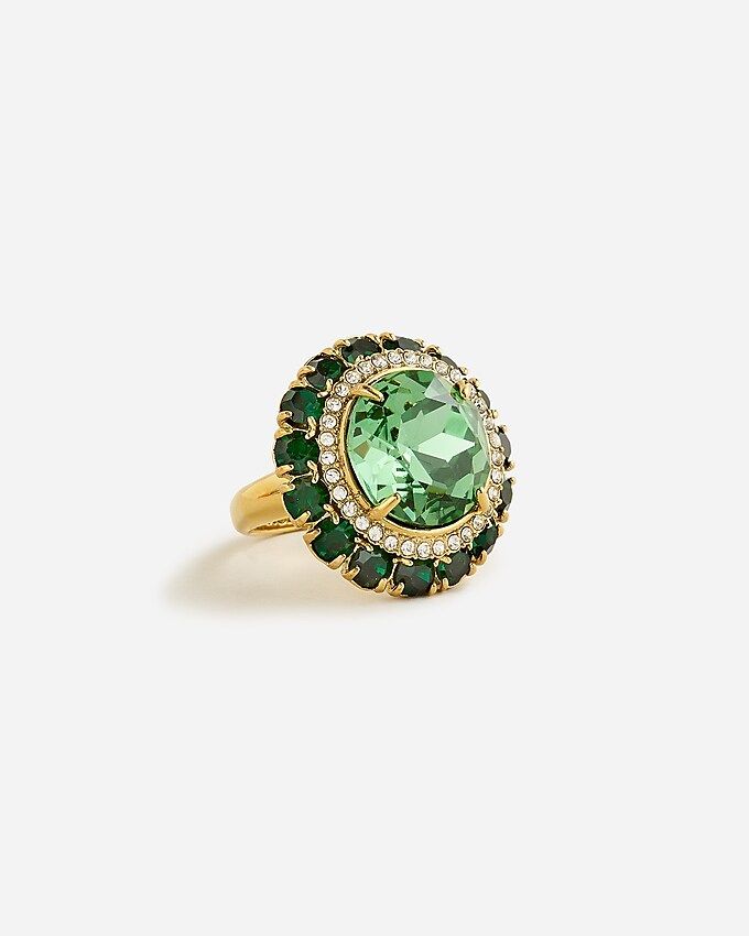 Pavé crystal cocktail ring | J. Crew US