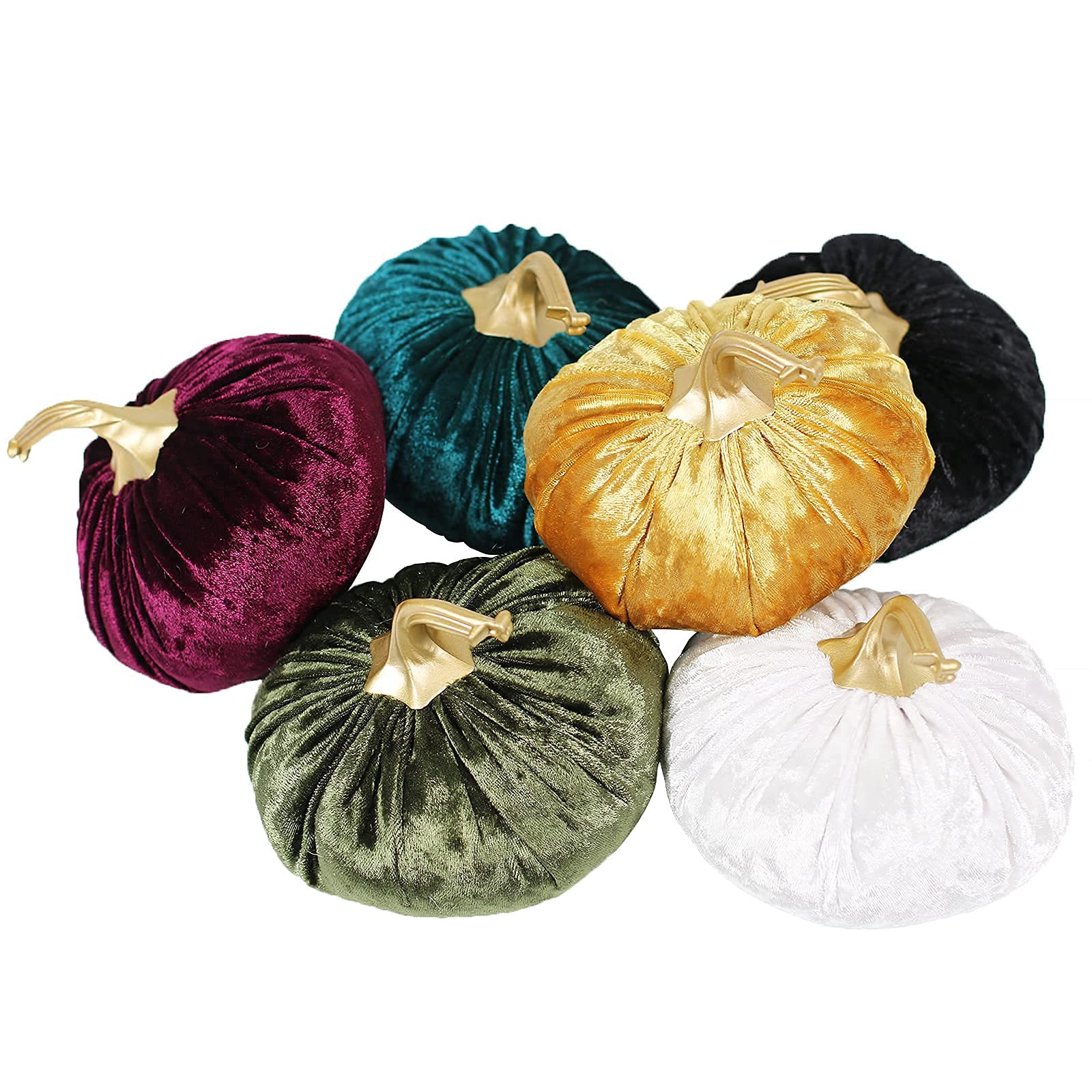Orgrimmar 6PCS Velvet Stuffed Pumpkins Fabric Artificial Pumpkins for Home Garden Fall Decoration... | Amazon (US)
