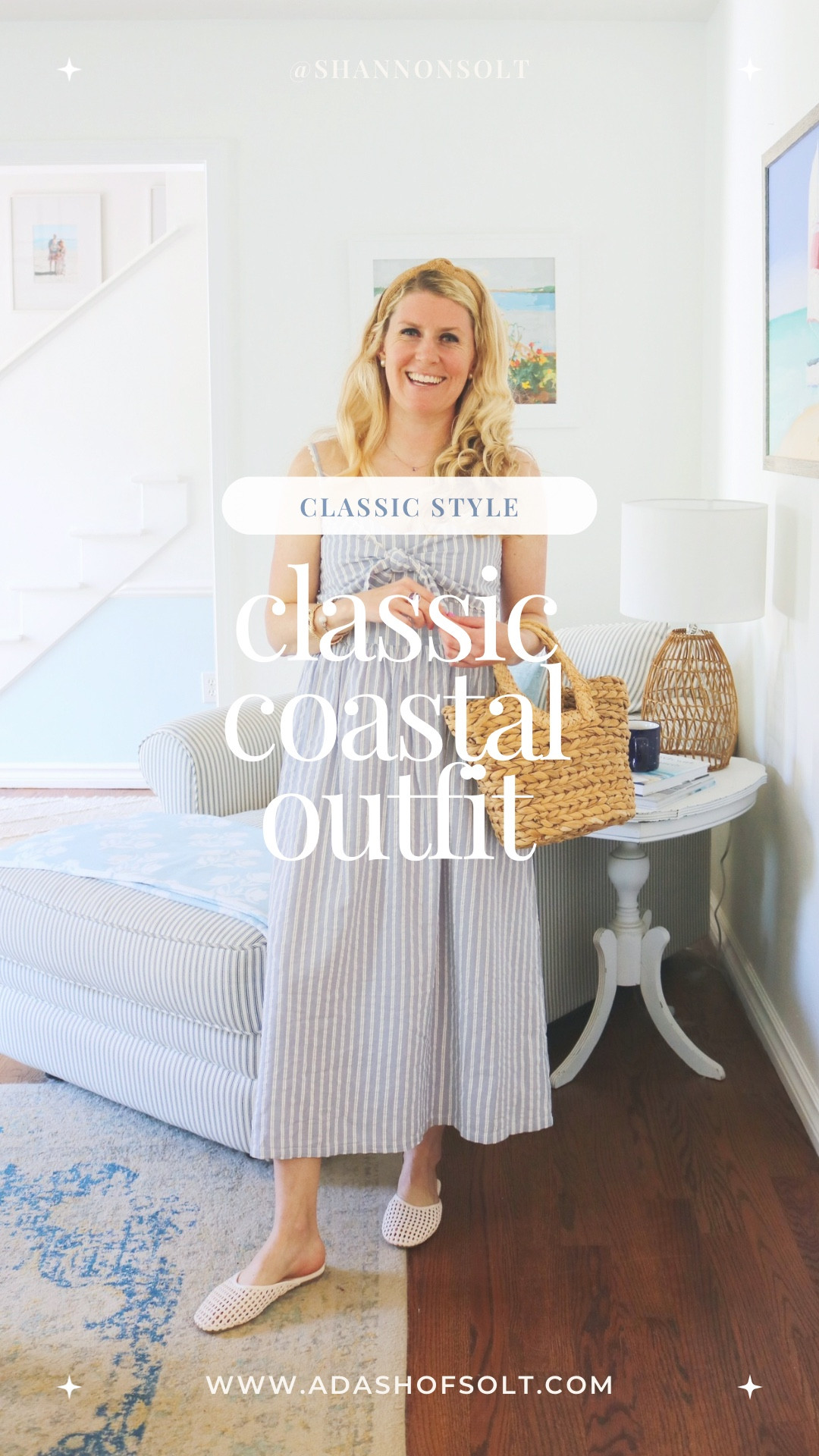 I love a blue and white striped dress and the bow detail on this one is so cute! I also love the details on the straps. The dress is currently under $40! 

I think it runs small (I sized up!) fyi! 

Summer dress, coastal dress, striped dress, blue and white dress, casual dress, spring dress, woven flats, mules, summer shoes, classic style, coastal style, coastal living, coastal grandmother 

#LTKFindsUnder50 #LTKSeasonal #LTKStyleTip