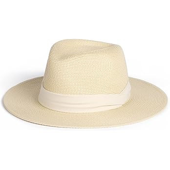 FURTALK Womens Mens Wide Brim Straw Panama Hat Fedora Summer Beach Sun Hat UPF Straw Hat for Wome... | Amazon (US)