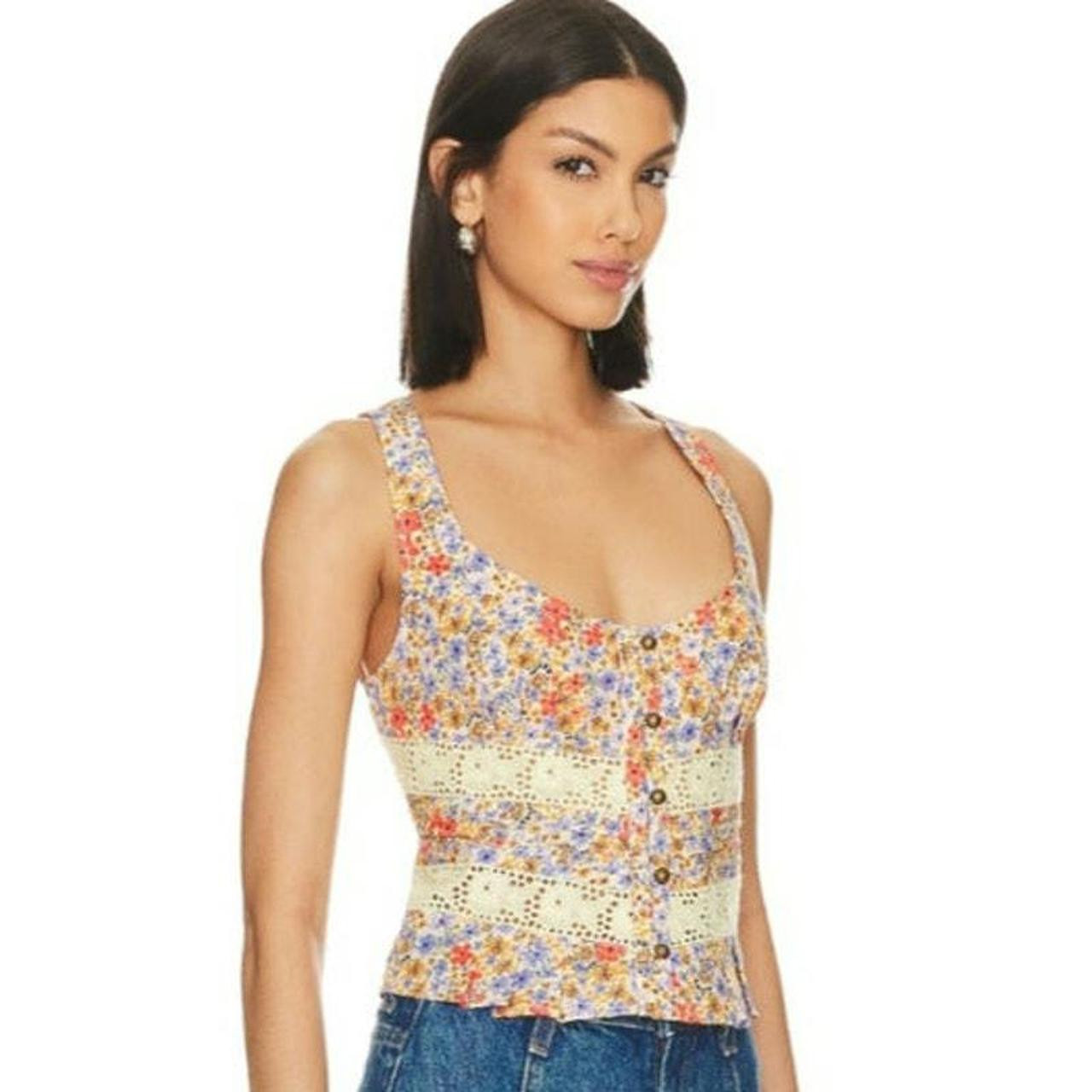 Free People Women's Blouse - Multi - L | Depop US