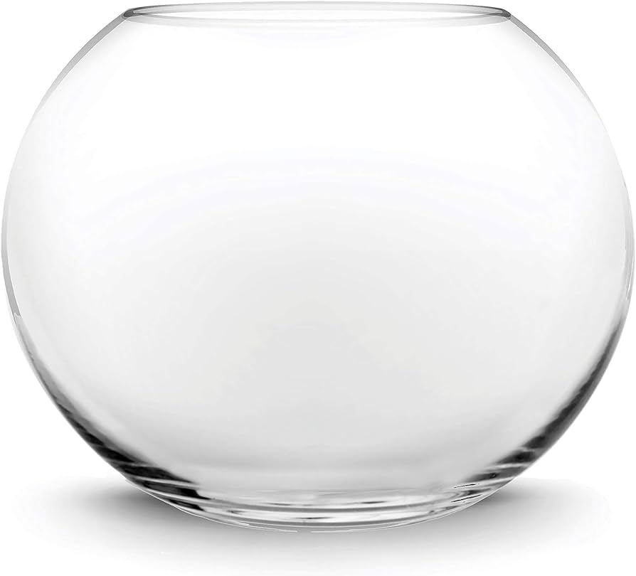 CYS EXCEL Glass Bubble Bowl (H-6" W-8", Approx. 3/4 Gal.) | Multiple Size Choices Fish Bowl Vase ... | Amazon (US)