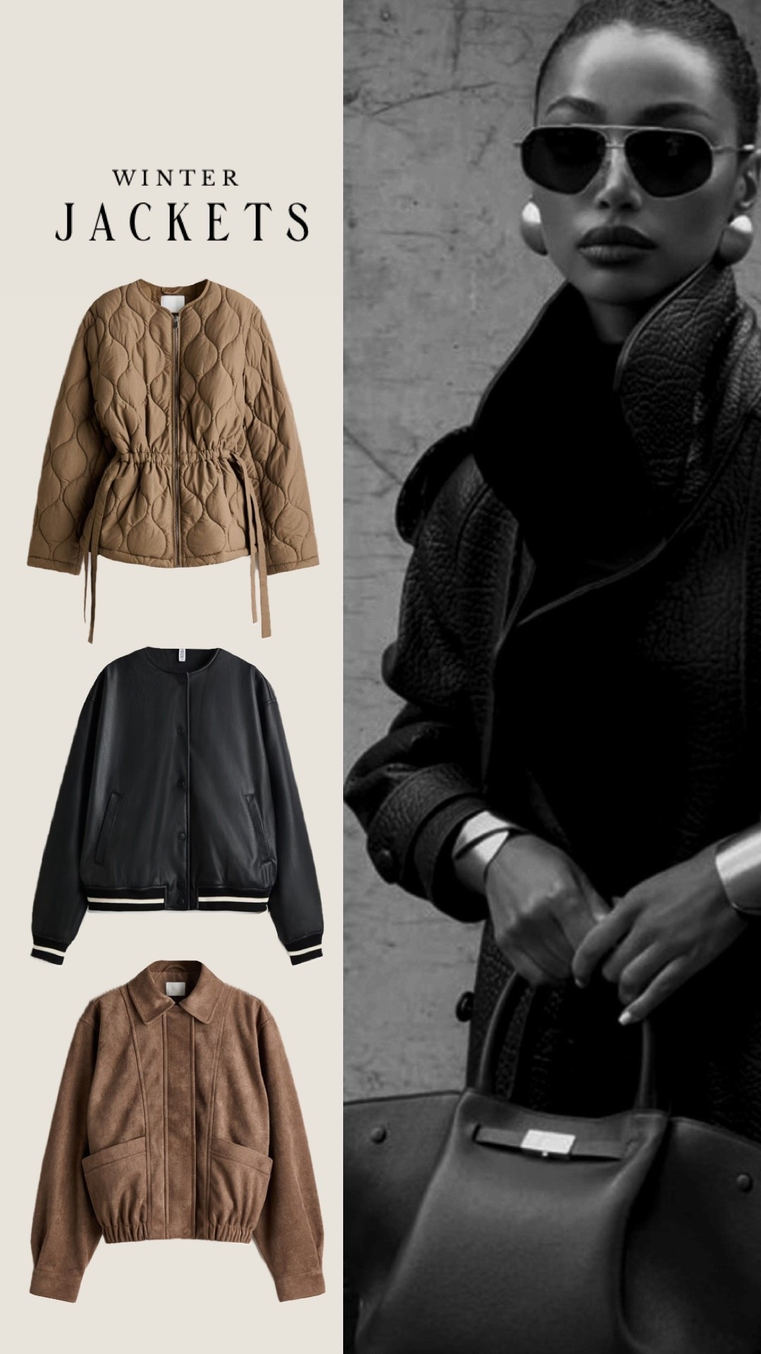 Winter jackets 🤎

#winter #jacket #bomber #leather #suede 

#LTKOver40 #LTKootd #LTKFindsUnder100