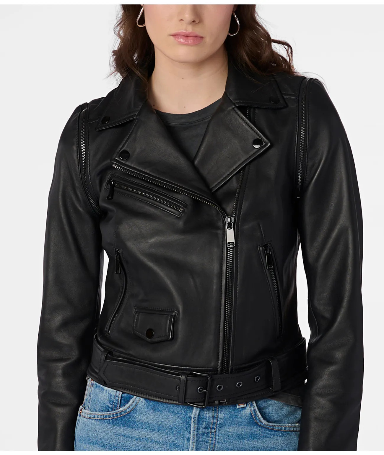 Camila Covertible 2 in 1 Vest Moto Jacket | Wilsons Leather
