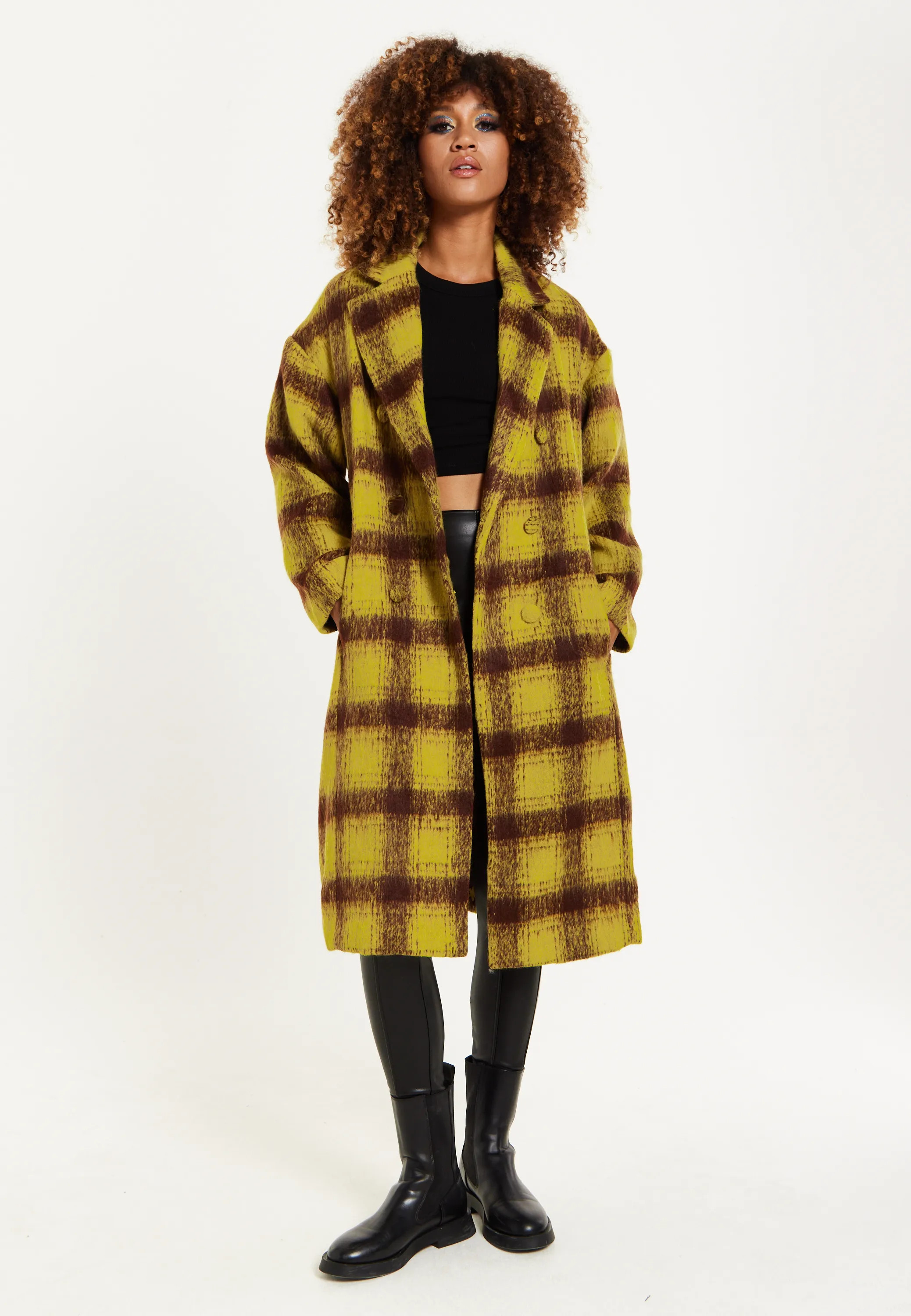 Jackets & Coats | Mustard Check Coat | House of Holland | NastyGal UK
