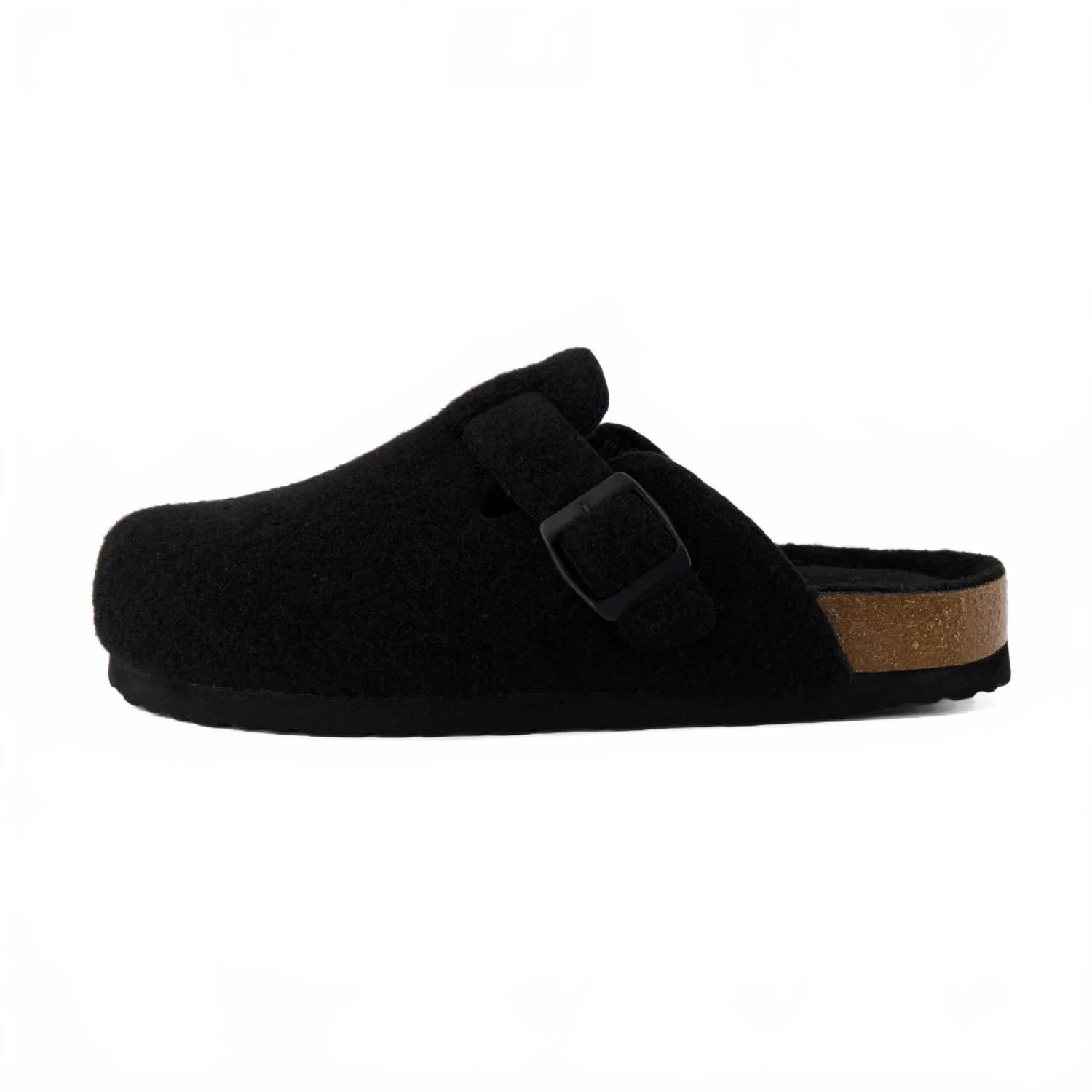 Women's Hana Clogs In Black Wool | Shop Simon
