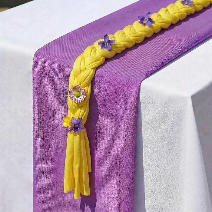 Chumia Princess Kpop Party Decorations Long Hair Photo Props Decor 6.6ft Imitate Long Hair Milk S... | Amazon (US)