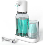 Click for more info about WhiteRhino Automatic Mouthwash Dispenser,25oz Mouthwash Dispenser for Bathroom with 2-Level Adjus...