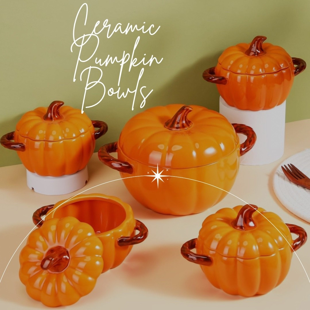 5 Set of Ceramic Pumpkin Bowls🍂🍁

Add a festive touch to every meal with our ceramic pumpkin soup bowls. Designed to keep your soups warm and your table stylish, each bowl features a detailed pumpkin lid and sturdy handles for easy serving. Perfect for fall dinners, Thanksgiving feasts, or a cozy night by the fire. 🍂

#LTKSeasonal #LTKHome #LTKParties