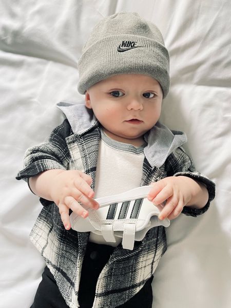 Six months 👶

Baby boy style, baby boy outfit, baby shacket, Nike infant beanie ✔️

#LTKkids #LTKbump #LTKbaby