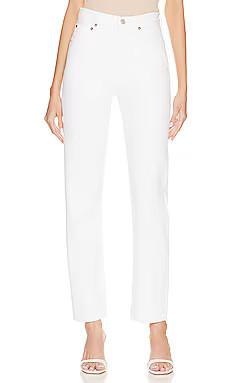 AGOLDE 90's Pinch Waist in Marshmellow from Revolve.com | Revolve Clothing (Global)