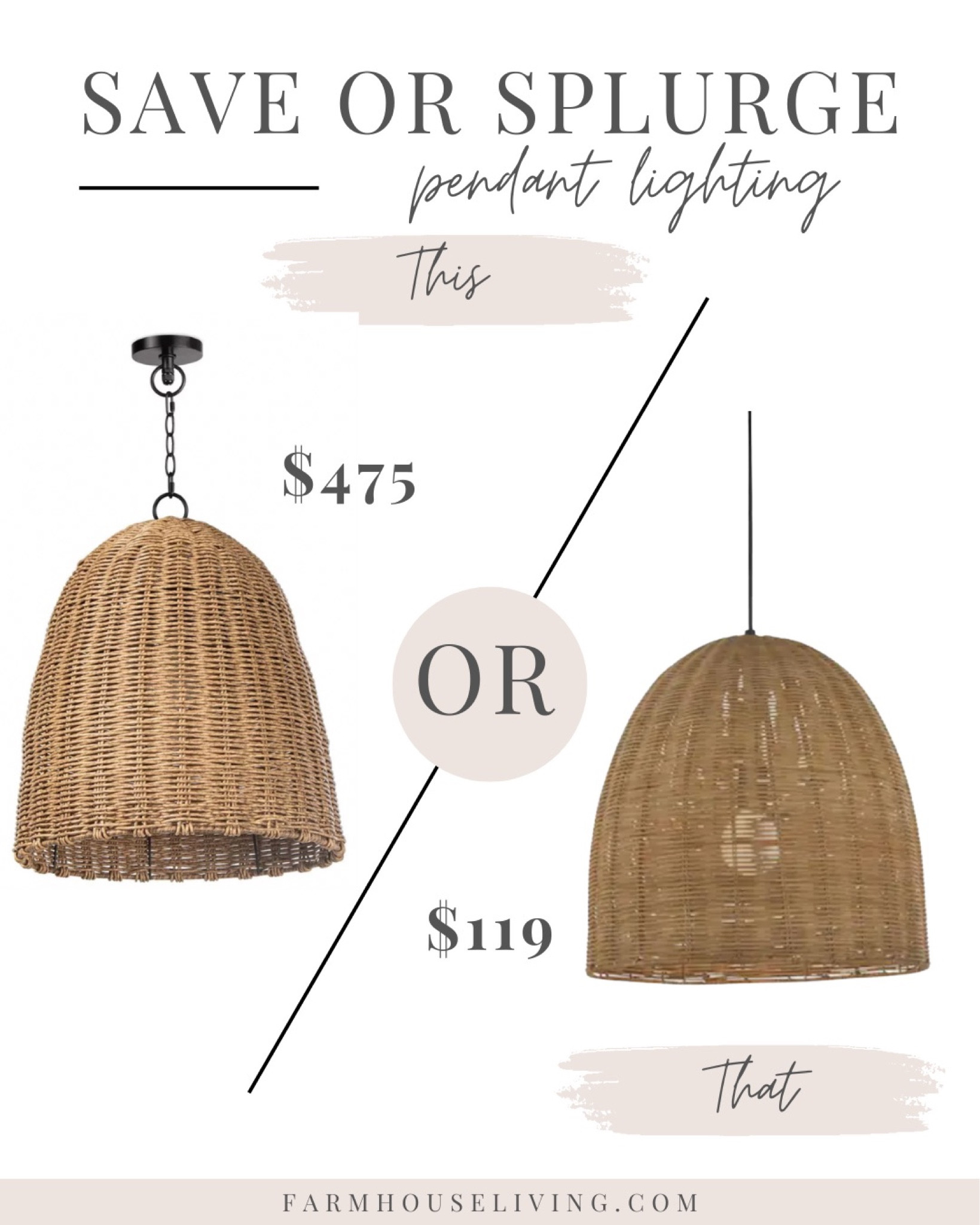Save or Splurge on these pendant lights. Farmhouse Living | Interior Design | Home Decor | Light Fixtures | Pendants | Save or Splurge | Beach Bungalow Outdoor Hanging Light | Island Pendant

#farmhouseliving #interiordesign #homedecor #saveorsplurge

#LTKFind #LTKfamily #LTKhome
