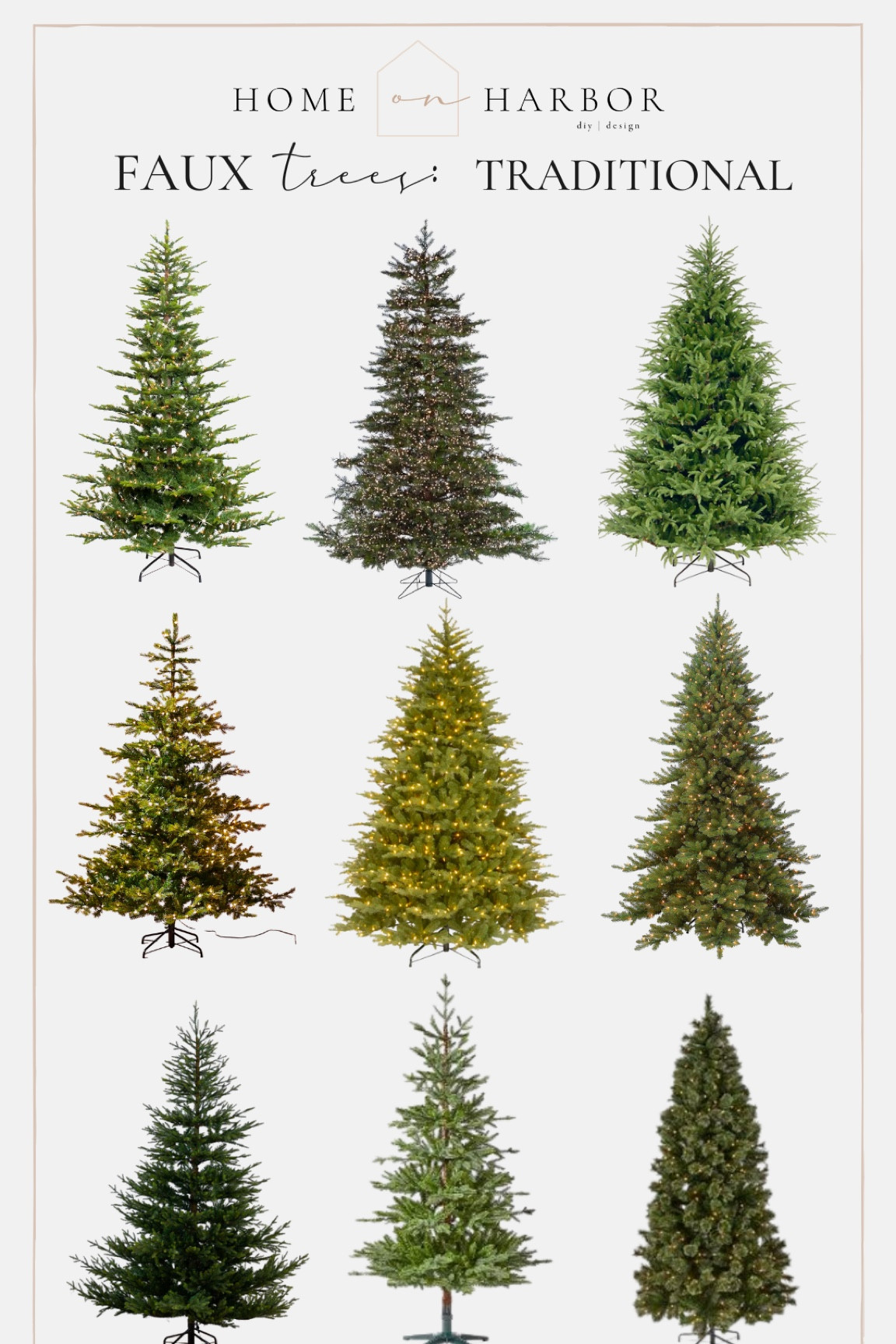 Traditional artificial Christmas tree round up! 

#LTKhome #LTKHoliday