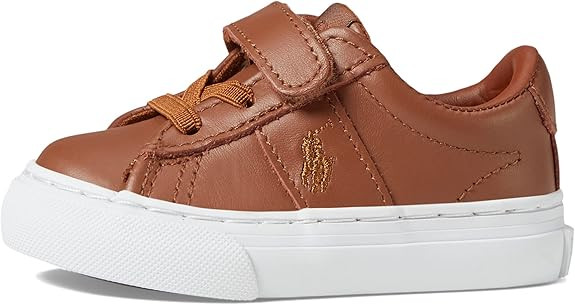 POLO RALPH LAUREN Unisex-Child Sayer Leather (Toddler) Sneaker | Amazon (US)