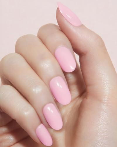 Mean Girls x Static Nails - On Wednesdays We Wear Pink | Valentines Nails | Light Pink Round False Nails | Short Press On Nails | Salon Quality Non-Damaging Acrylic Nails | Fake Nail Kit with Glue | Amazon (US)