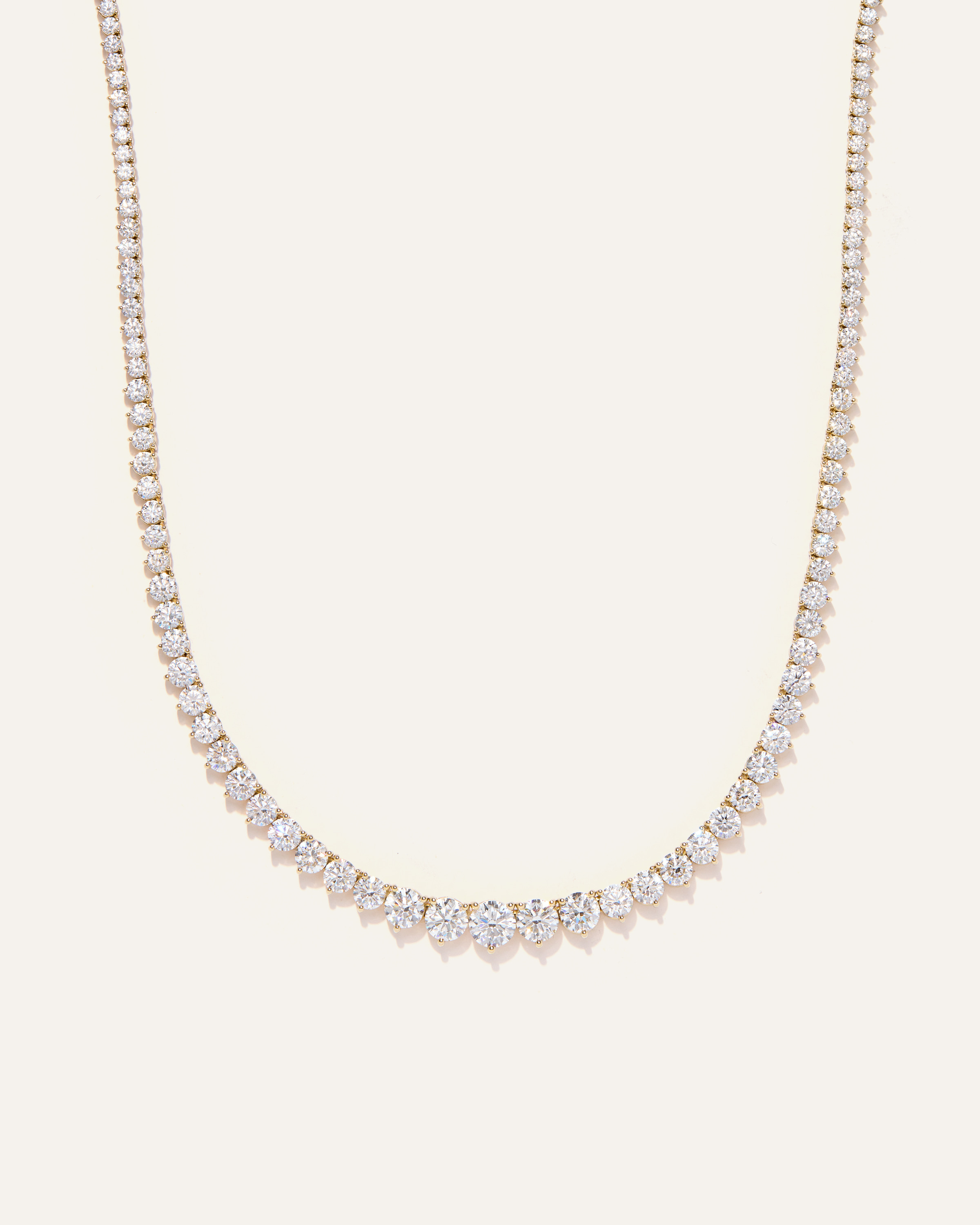 Quince | Women's 14K Gold Lab Grown Diamond Graduated Tennis Necklace in Yellow Gold | Quince