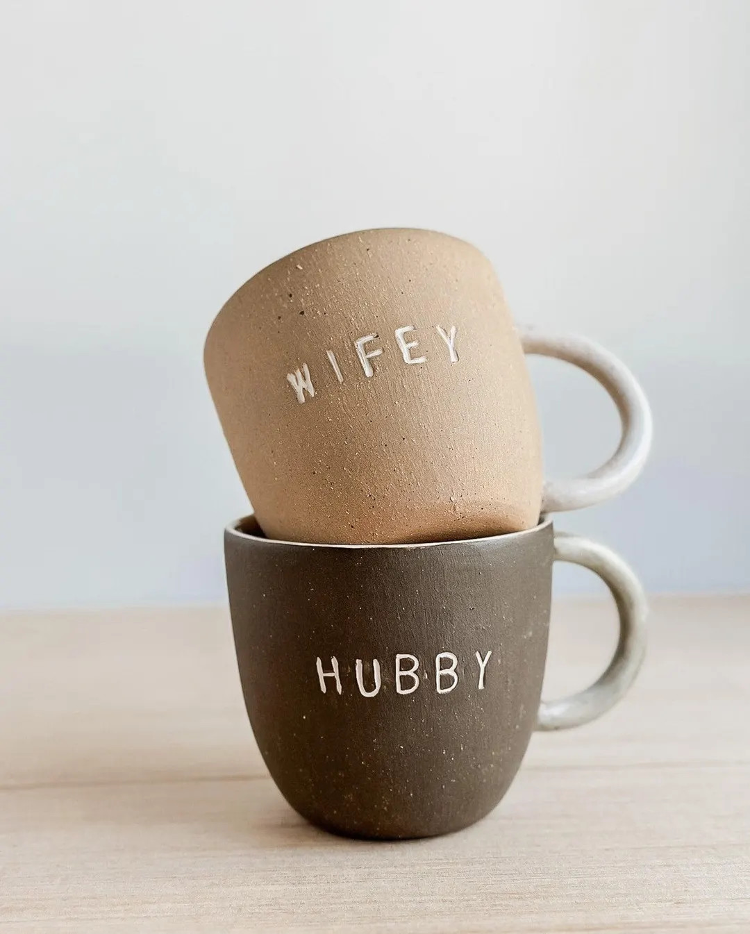 Handmade Hubby and Wife Mugs His and Hers Mugs His and His Mugs Her and Her Mugs Mugs for Couple ... | Etsy (US)