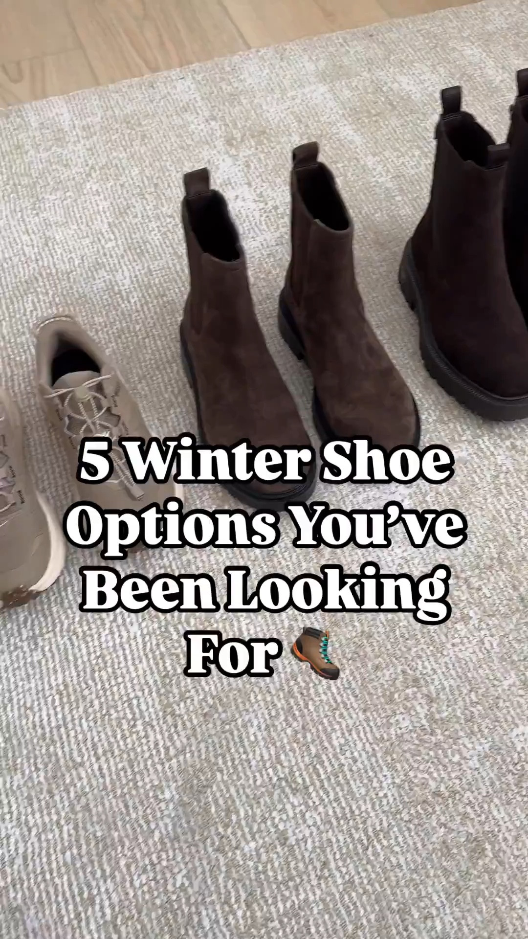 5 winter shoe options you’ve been looking for. 

Hoka sneakers 5.5. Run tts 
Vince Pinecrest 6. Need the 5. Run big. 
Sam Edelman Laguna 5.5. Run tts
Blondo boots 5.5. Run small
Vince Cabria bootie 6. Need the 5.5. Run a half size small  

Winter outfits, fall outfits, petite style, winter style 



#LTKSeasonal #LTKSaleAlert #LTKShoeCrush