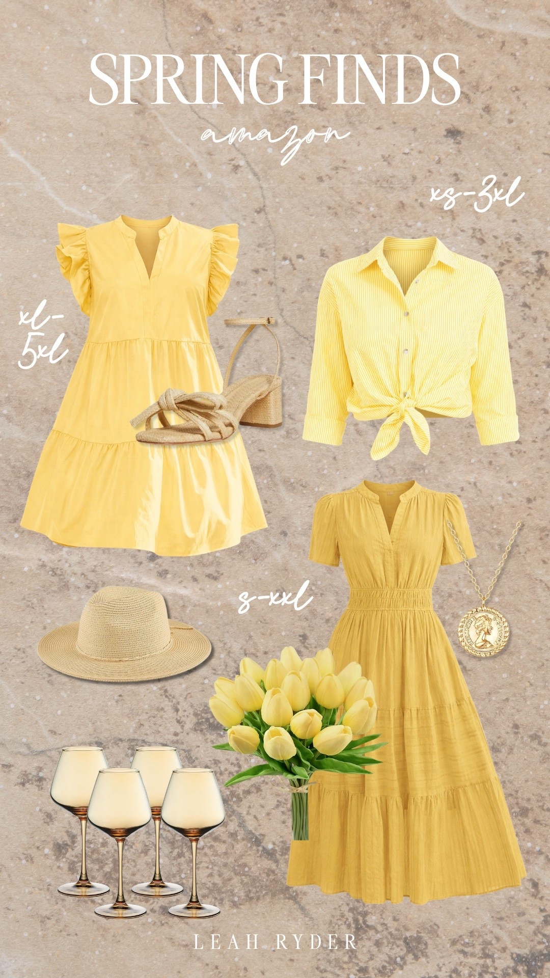 These Amazon spring finds feature yellow dresses, lightweight tops, and seasonal accessories in inclusive sizing XS–5XL. Perfect for spring outfits, Easter looks, brunch outfits, and warm-weather events. The flowy midi dresses, casual day dresses, and neutral accessories make styling simple and versatile. Affordable Amazon fashion and home finds to refresh your spring wardrobe.

#LTKTravel #LTKSeasonal #LTKPlusSize