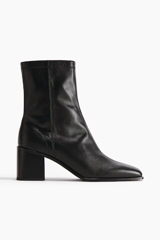 H & M - Leather Ankle Boots - Black | H&M (US + CA)