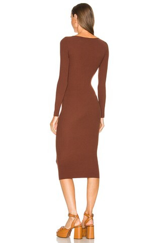 Auburn Sweater Dress in Chocolate | Revolve Clothing (Global)
