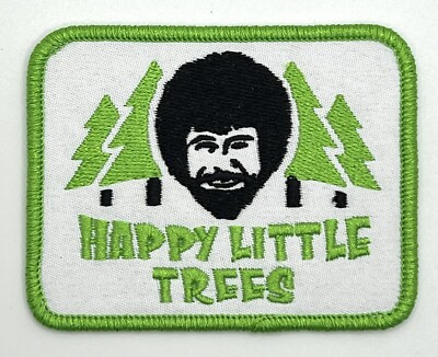 Happy Little Trees Bob Ross Flag Patch Iron Sew On Vintage Style Retro Cap Hat  | eBay | eBay US