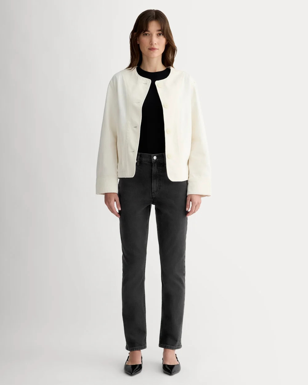 Everlane Original Cheeky� Jean | 26.5" Inseam In Washed Black, Size 30, Cotton | Everlane