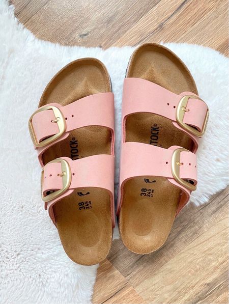 Pink and gold Birkenstock’s! I’m a size 7.5 and I wear the size 7/7.5! 

Sandals, gifts for her, Birkenstock’s, Nordstrom , best seller 

#LTKstyletip #LTKshoecrush #LTKfindsunder100