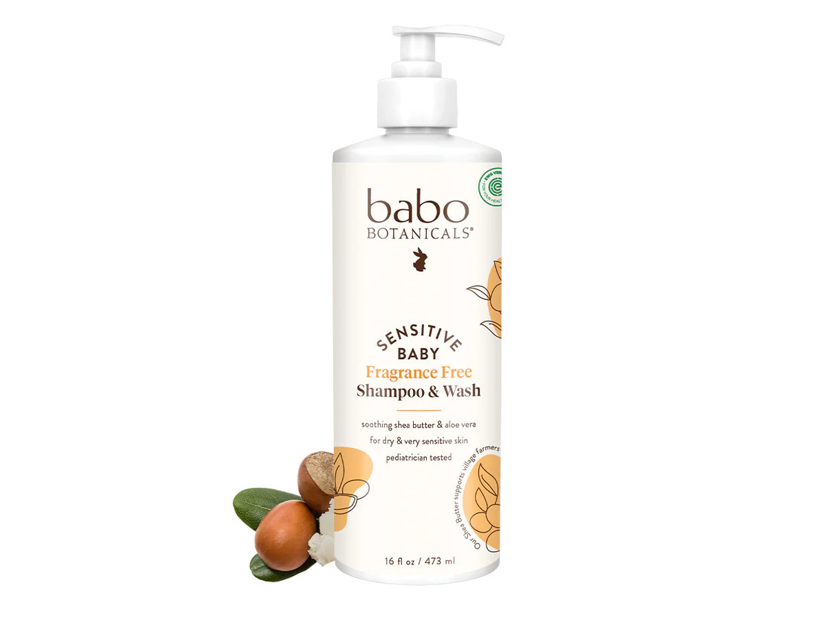 Sensitive Baby Fragrance-Free Baby Shampoo & Wash - 16 oz | Babo Botanicals