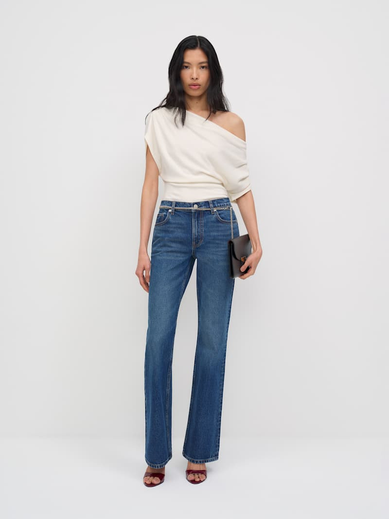 Sharon Stretch Mid Rise Bootcut Jeans | Reformation (Global)