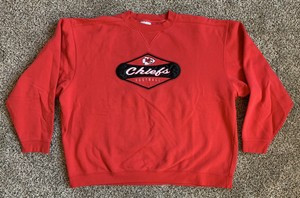 Vtg Kansas City Chiefs Reebok Red Crew Neck Pull Over Sweatshirt Men's Size 2XL  | eBay | eBay US