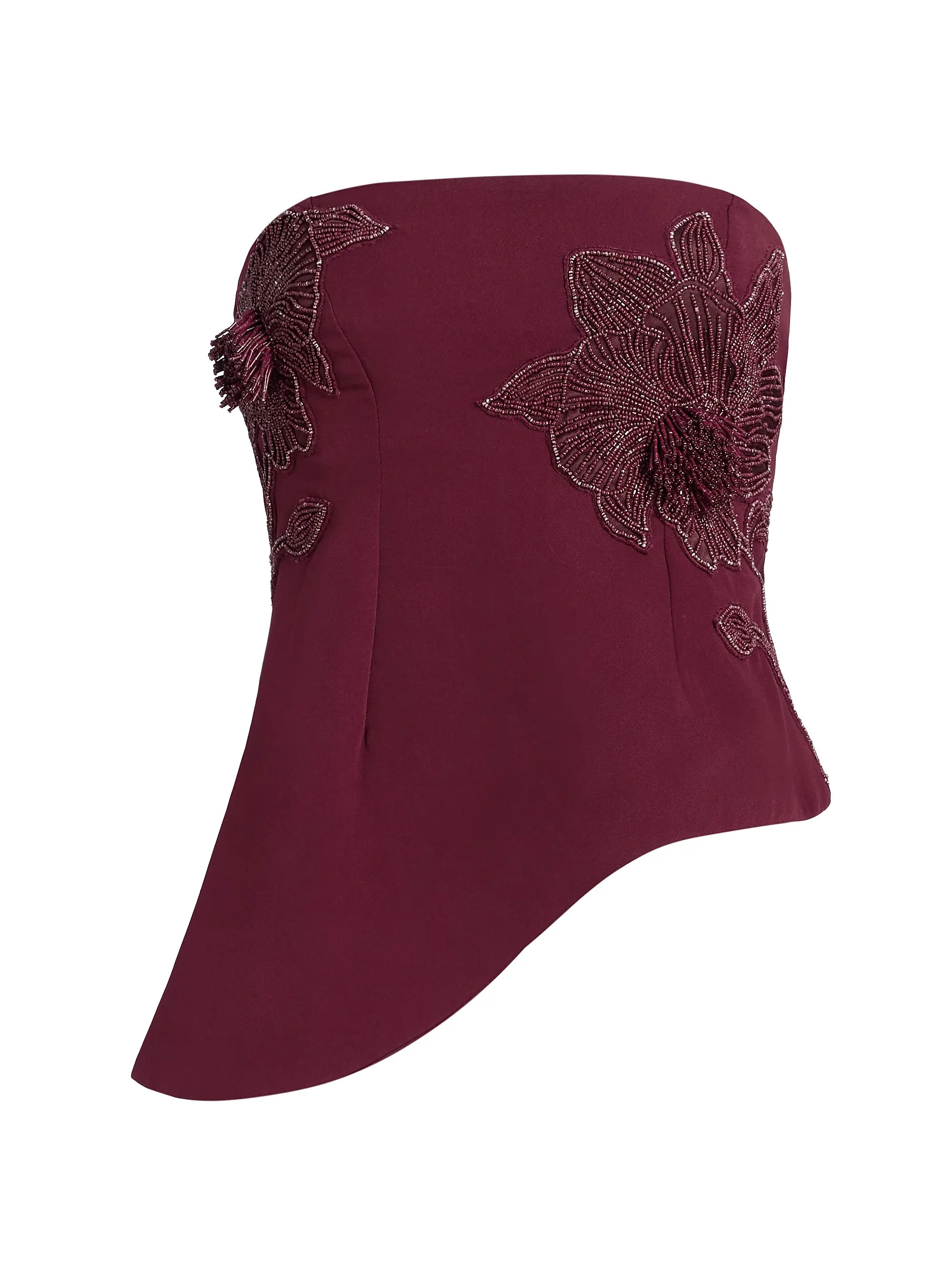 Ardell Beaded Floral Strapless Top | Saks Fifth Avenue