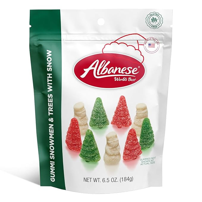 Albanese Gummi Snowmen & Trees with Snow 6.5 Ounce Bag of Candy, Great Stocking Stuffer, Perfect ... | Amazon (US)