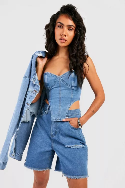 Dad Rip Denim Shorts | Boohoo.com (UK & IE)